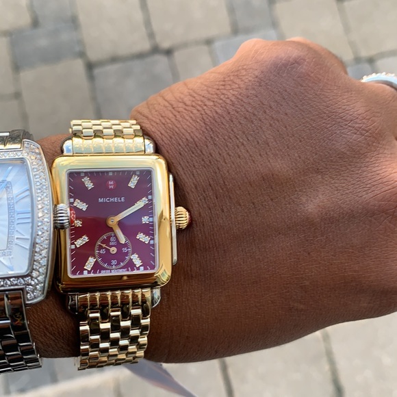 Michele Accessories - Michele Deco gold watch